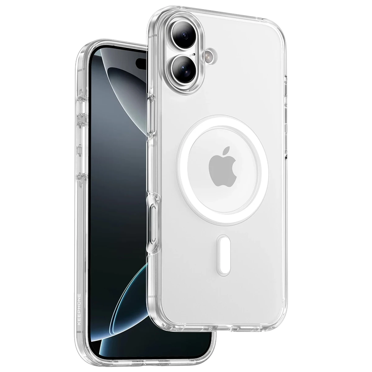 Keephone Apple iPhone 16 Plus Non Yellow Şeffaf Magsafe Kılıf - Şeffaf