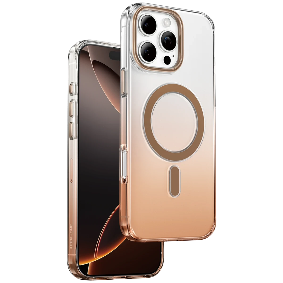 Keephone Apple iPhone 16 Pro Aurora Pro Magsafe Kılıf - Çöl Titanyum