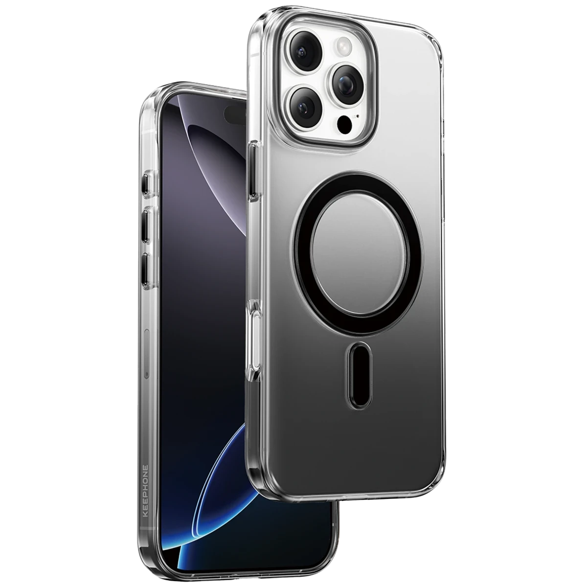 Keephone Apple iPhone 16 Pro Aurora Pro Magsafe Kılıf - Siyah Titanyum