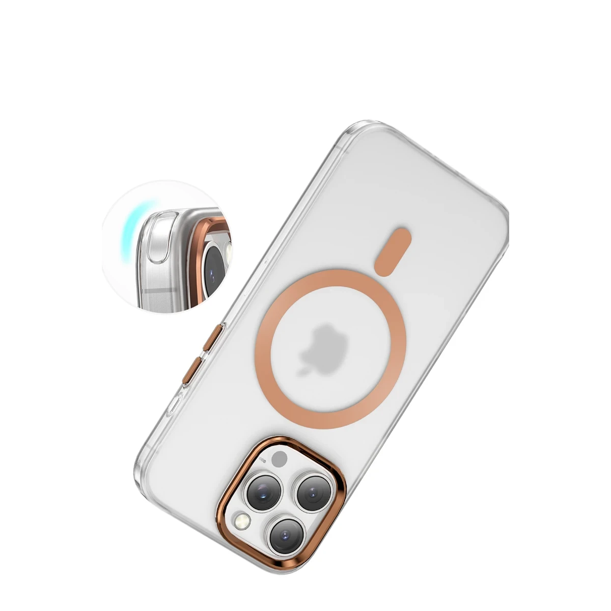 Keephone Apple iPhone 16 Pro Dazzle Pro Matte Magsafe Kılıf - Çöl Titanyum
