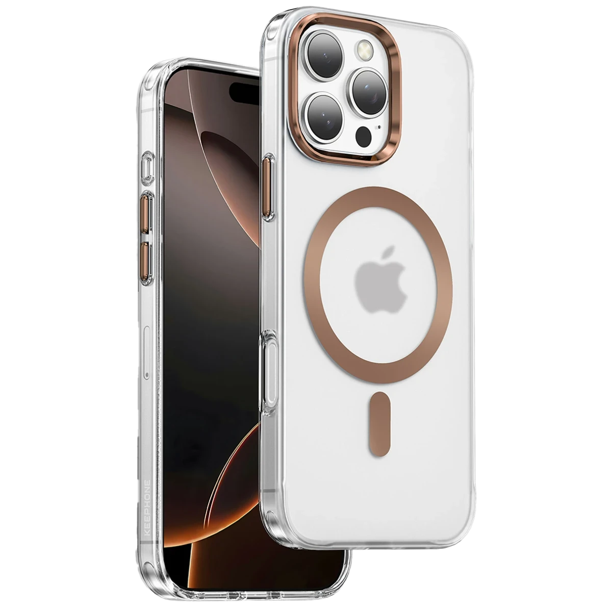 Keephone Apple iPhone 16 Pro Dazzle Pro Matte Magsafe Kılıf - Çöl Titanyum