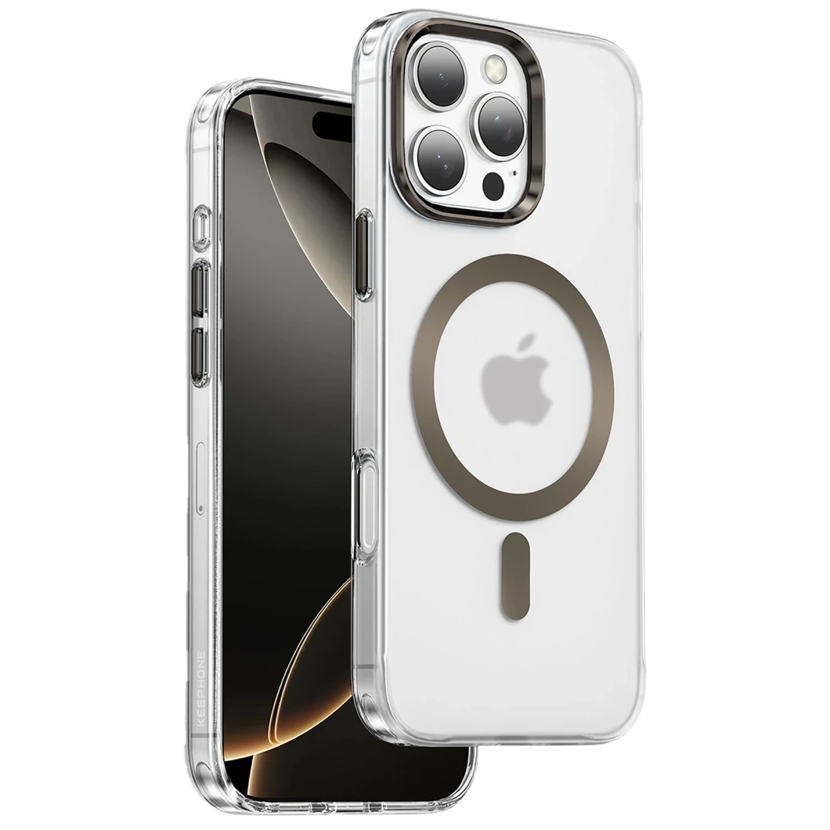 Keephone iPhone 16 Pro Dazzle Pro Matte Magsafe Kılıf - Natural Titanyum