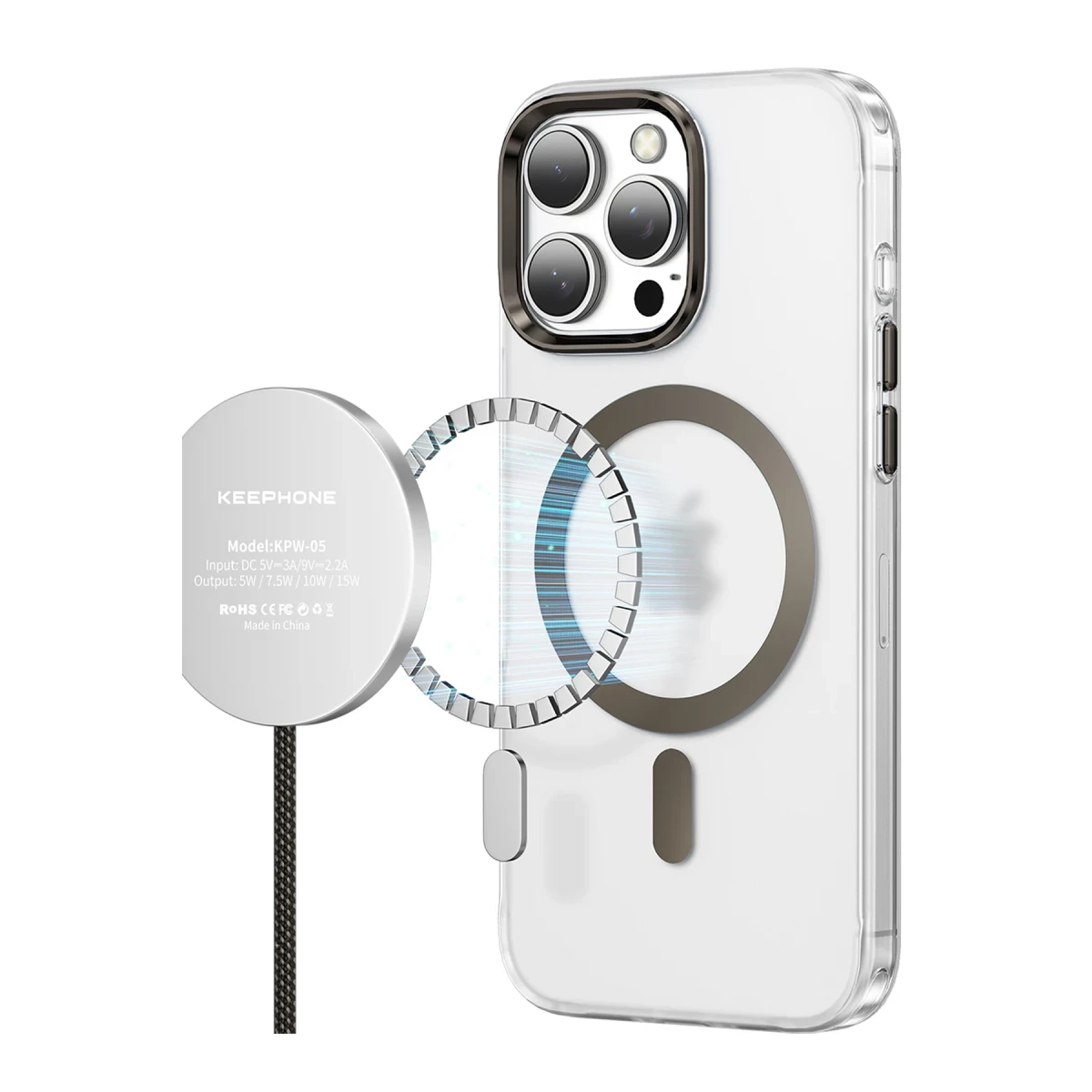 Keephone iPhone 16 Pro Dazzle Pro Matte Magsafe Kılıf - Siyah Titanyum