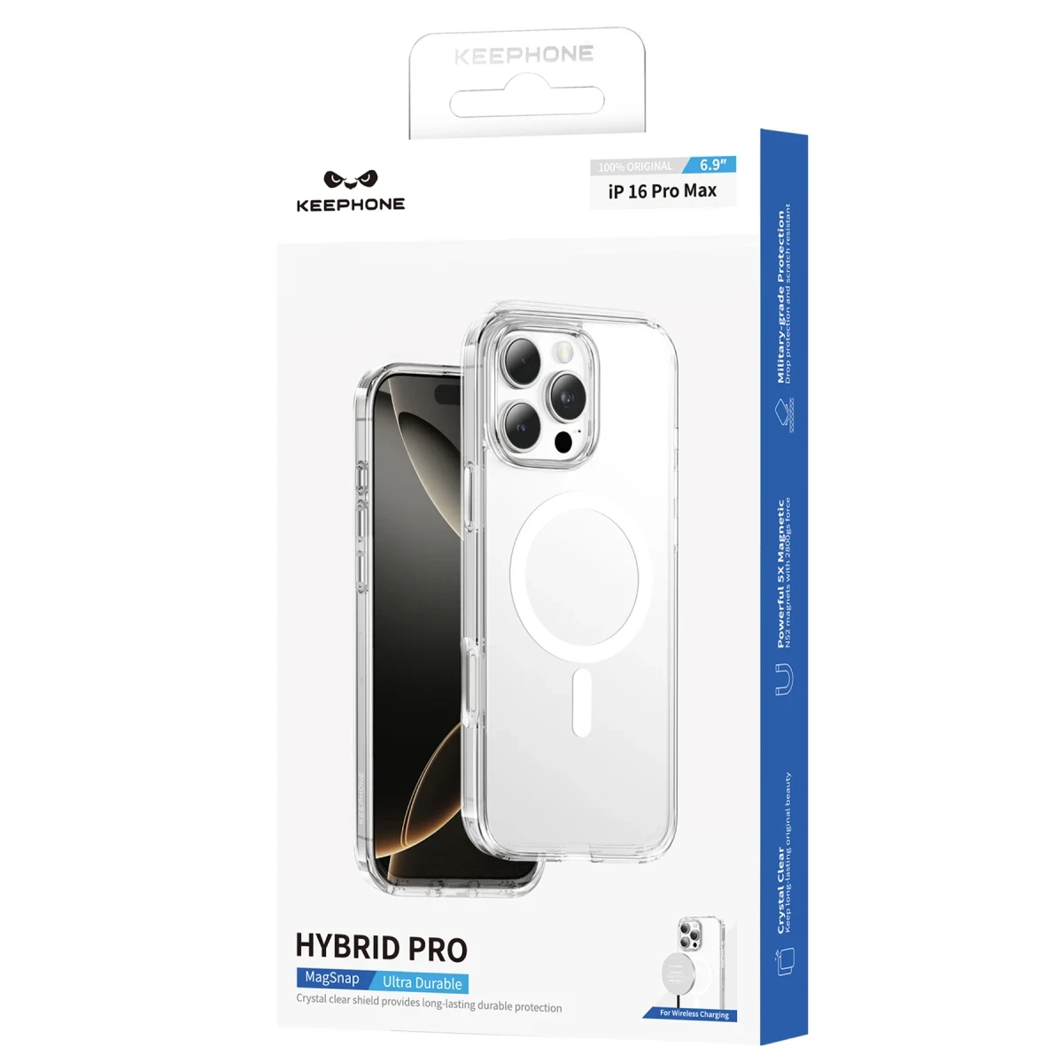Keephone Apple iPhone 16 Pro Hybrid Pro Magsafe Kılıf - Çöl Titanyum
