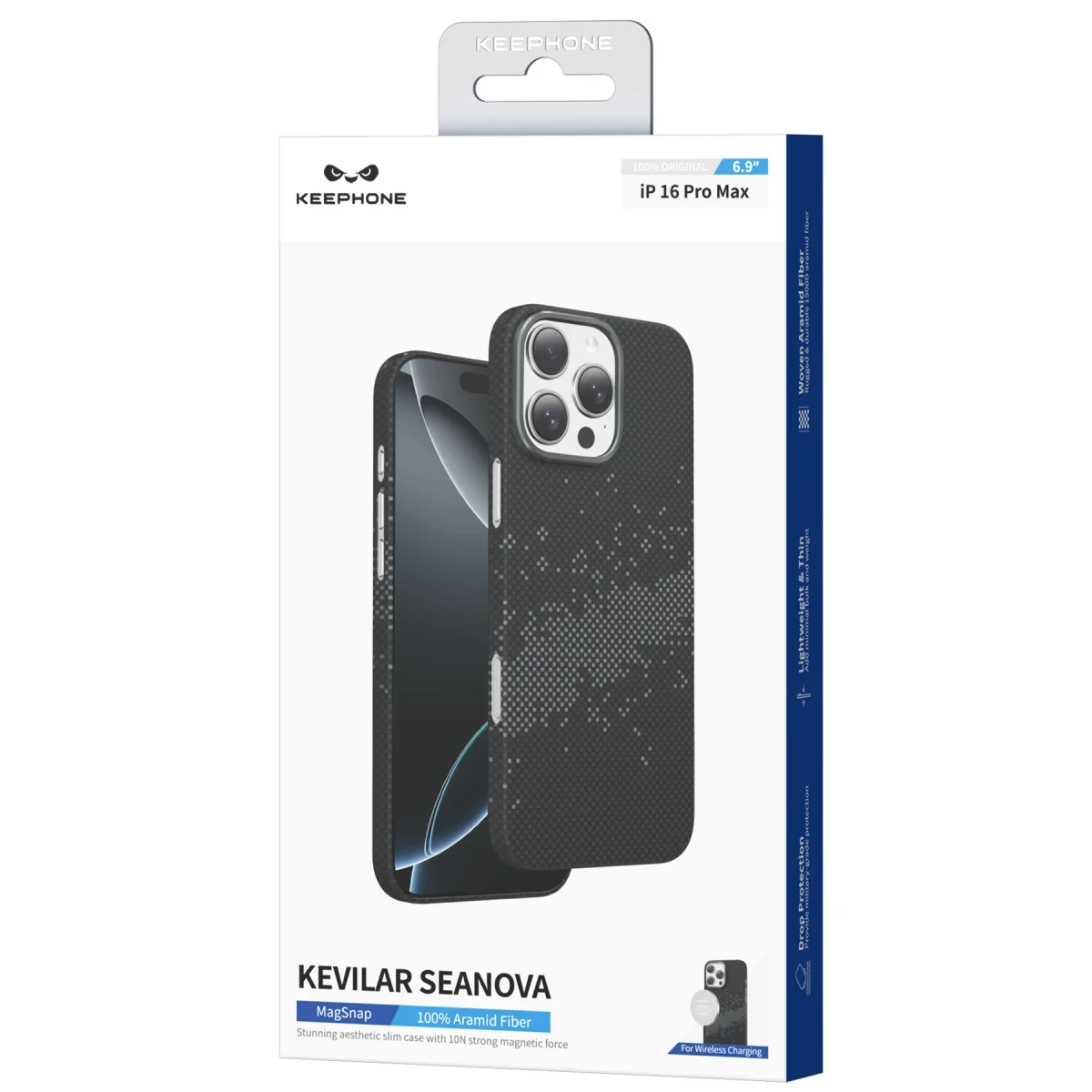 Keephone iPhone 16 Pro Kevlar Seanova Magsafe Kılıf - Pudra