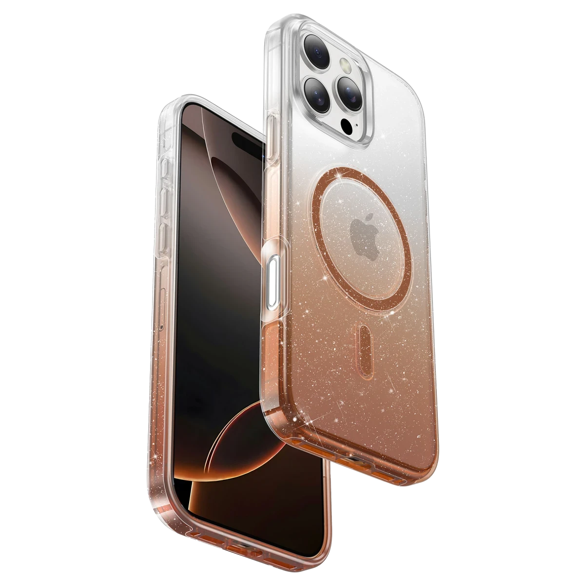 Keephone Apple iPhone 16 Pro Lillian Simli Magsafe Kılıf - Çöl Titanyum