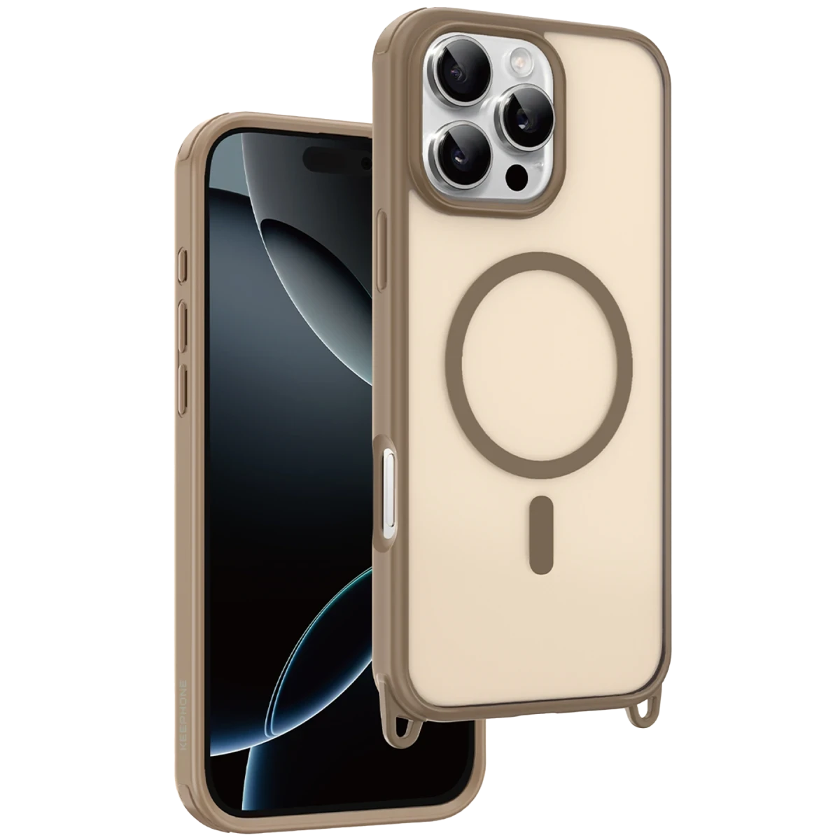 Keephone Apple iPhone 16 Pro MagArmor Magsafe Kılıf - Çöl Titanyum