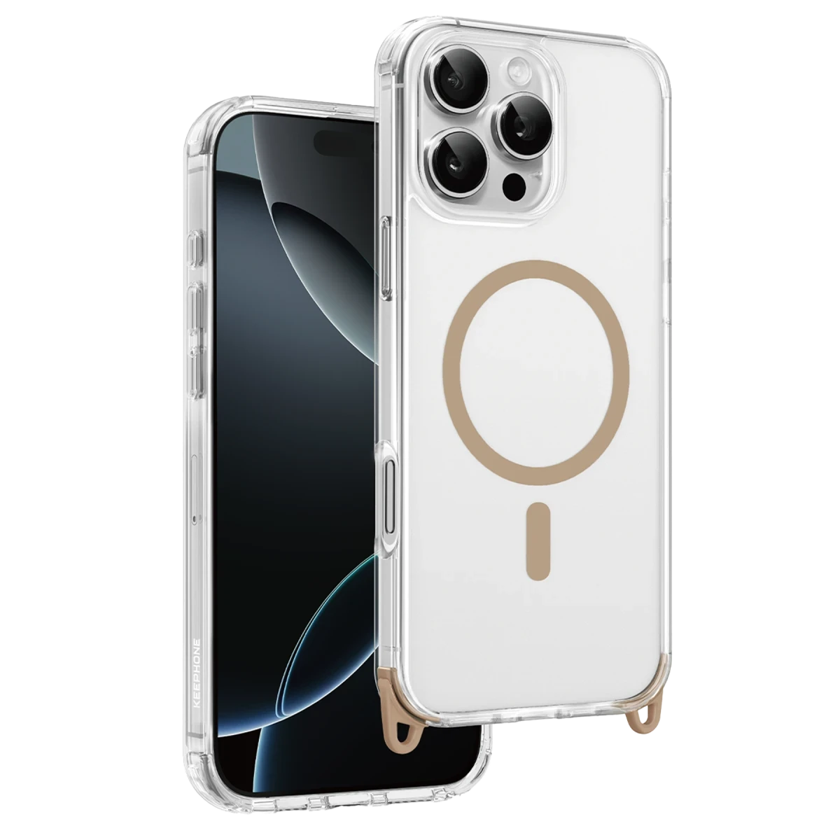 Keephone Apple iPhone 16 Pro MagRock Magsafe Kılıf - Çöl Titanyum