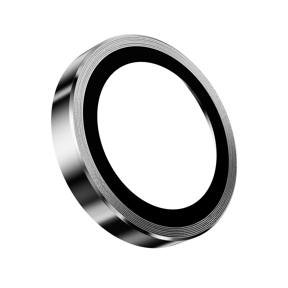 Keephone iPhone 16 Pro Max 3D Spiral Alüminyum AR Kamera Lens Koruyucu - Beyaz Titanyum