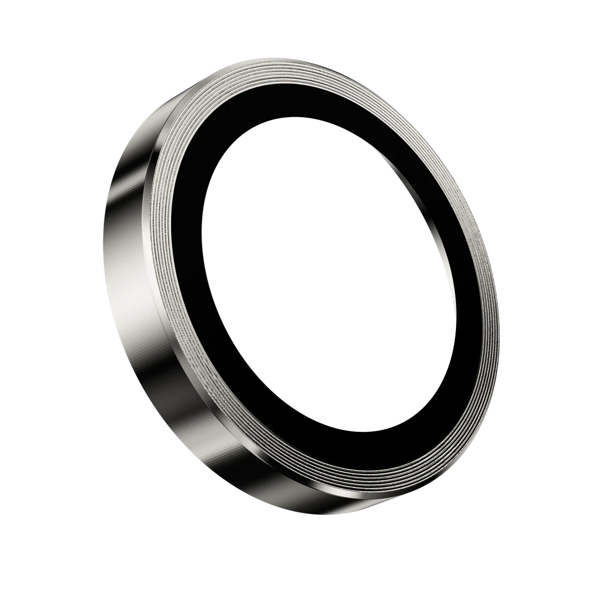 Keephone iPhone 16 Pro Max 3D Spiral Alüminyum AR Kamera Lens Koruyucu - Natural Titanyum