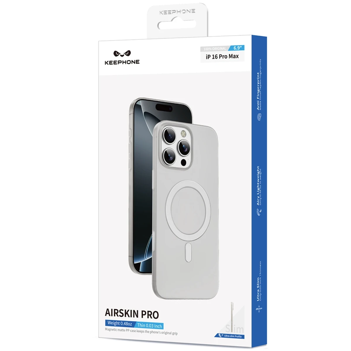 Keephone Apple iPhone 16 Pro Max AirSkin Pro Magsafe Kılıf - Çöl Titanyum