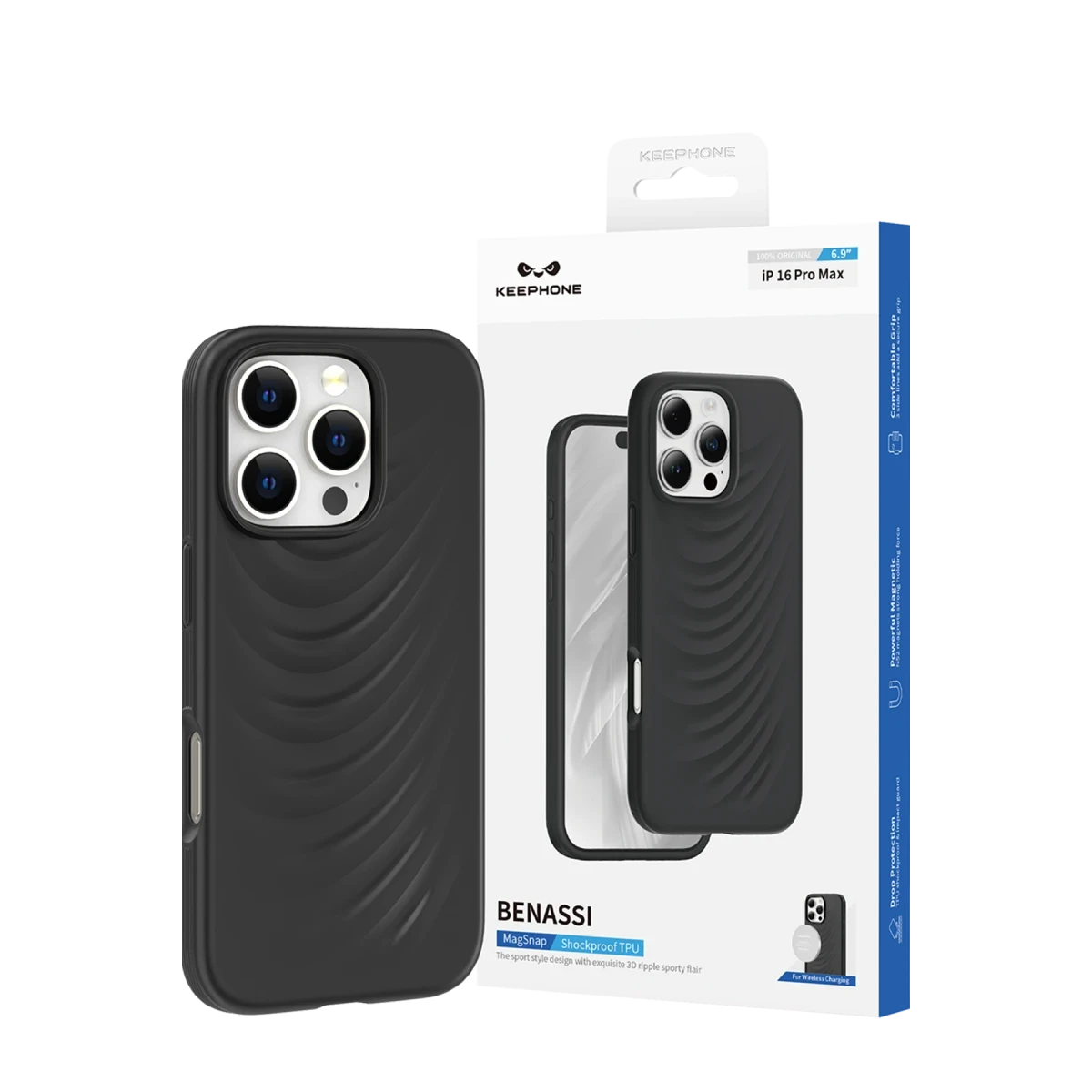 Keephone iPhone 16 Pro Max Benassi Magsafe Kılıf - Titanyum