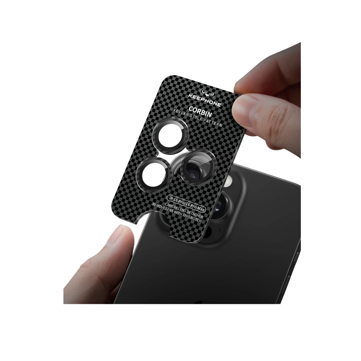 Keephone iPhone 16 Pro Max Corbin Kamera Lens - Siyah