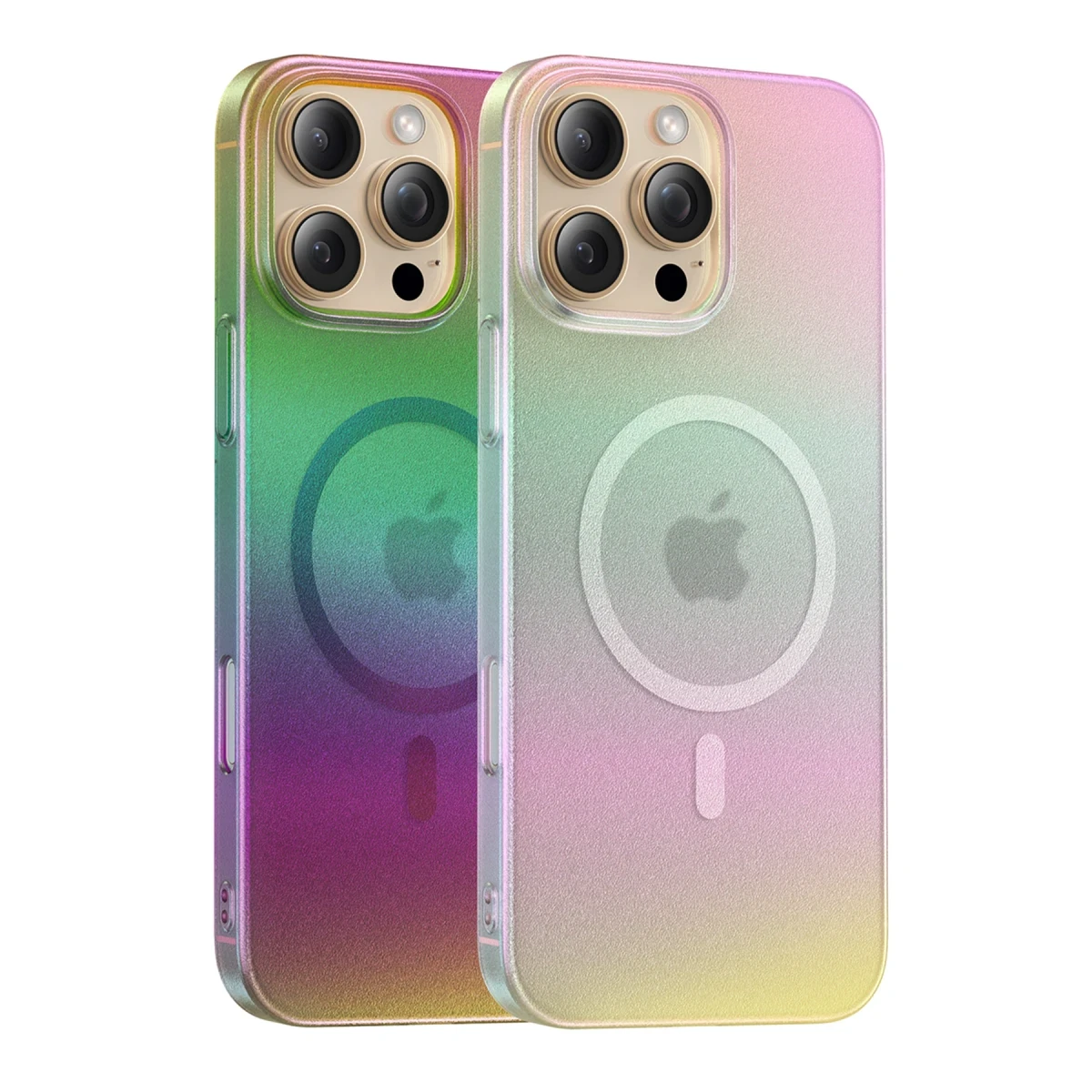 Keephone iPhone 16 Pro Max Fantasia Gökkuşağı Magsafe Kılıf - Beyaz