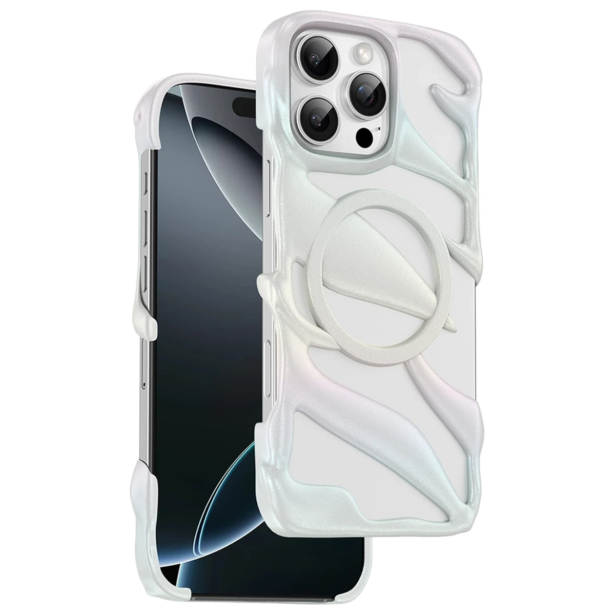 Keephone Apple iPhone 16 Pro Max Helios Magsafe Kılıf - Beyaz