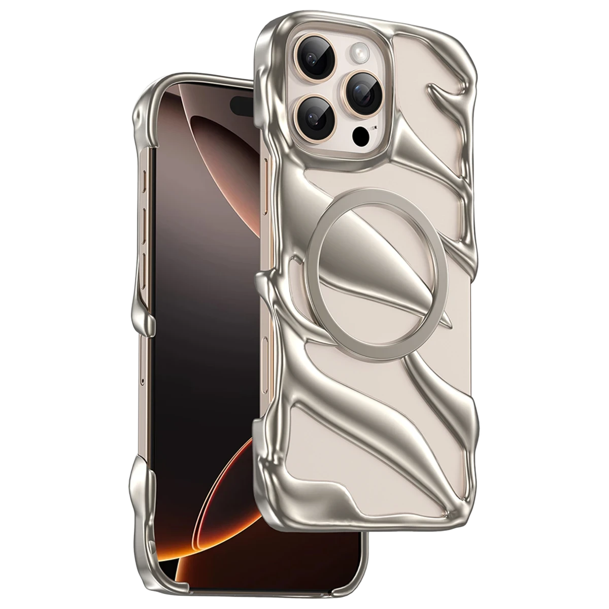 Keephone iPhone 16 Pro Max Helios Magsafe Kılıf - Gold