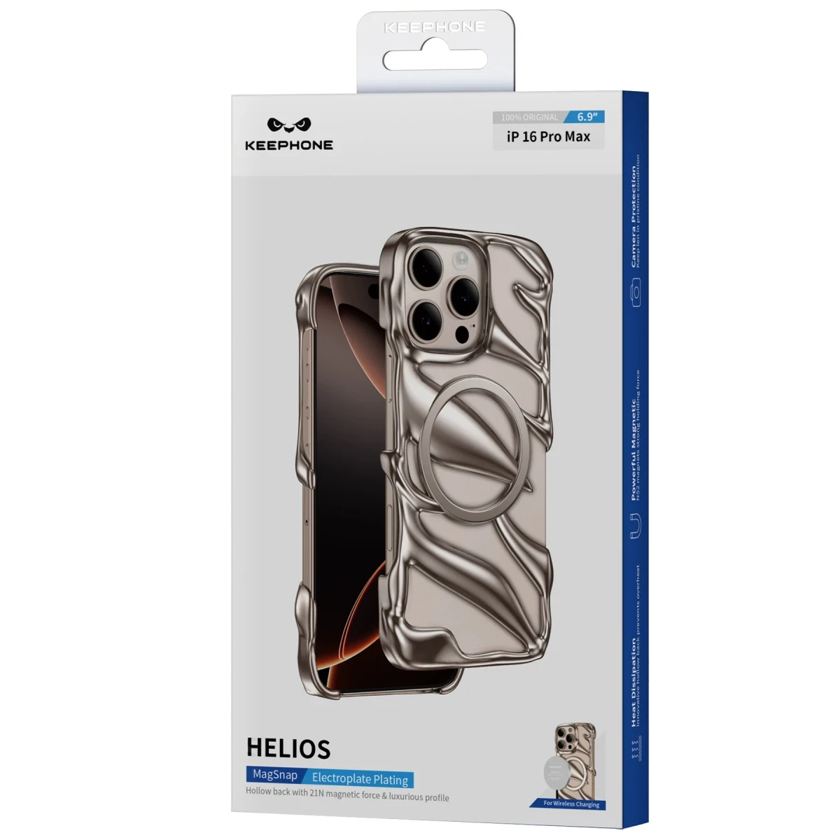 Keephone Apple iPhone 16 Pro Max Helios Magsafe Kılıf - Gold