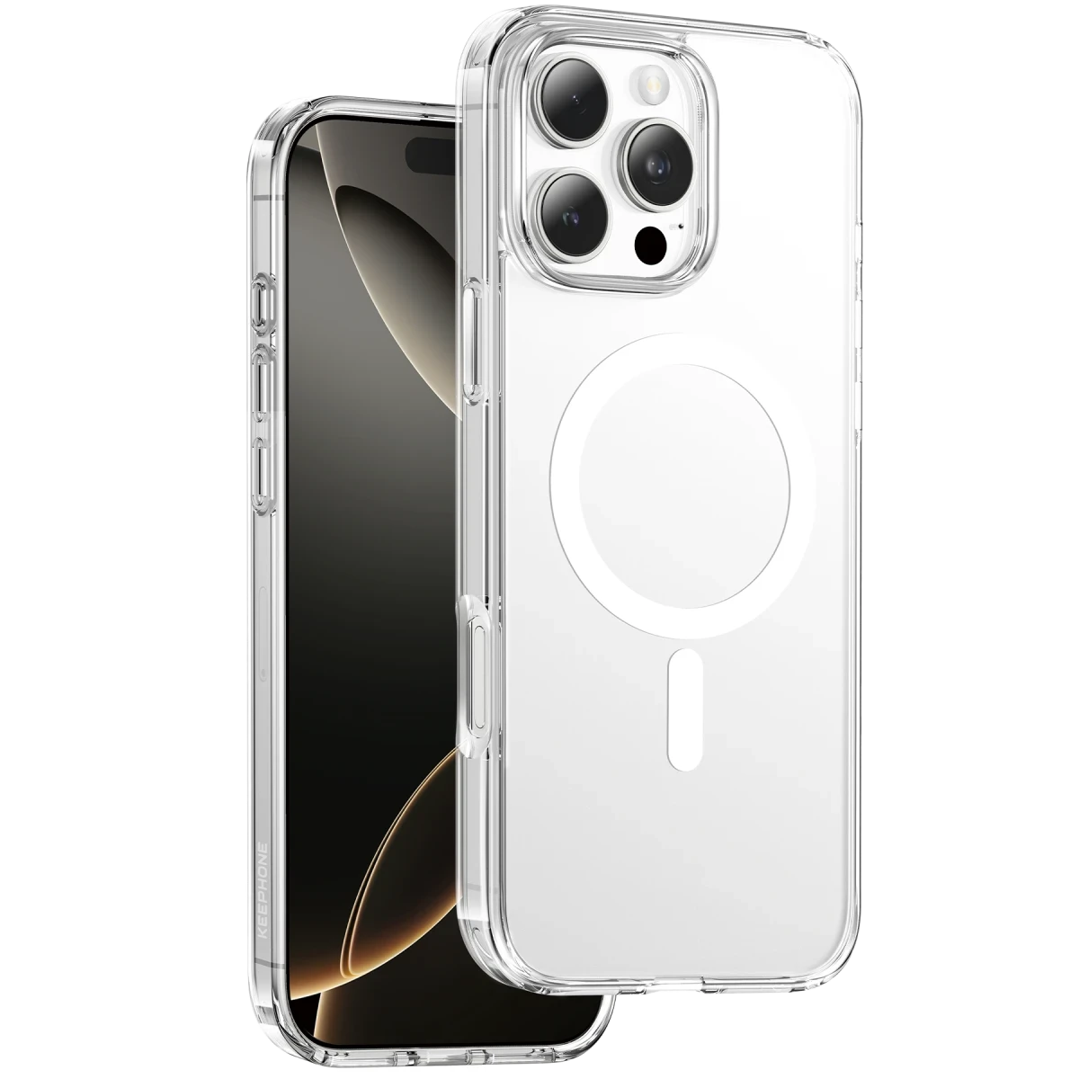 Keephone iPhone 16 Pro Max Hybrid Pro Magsafe Kılıf - Şeffaf