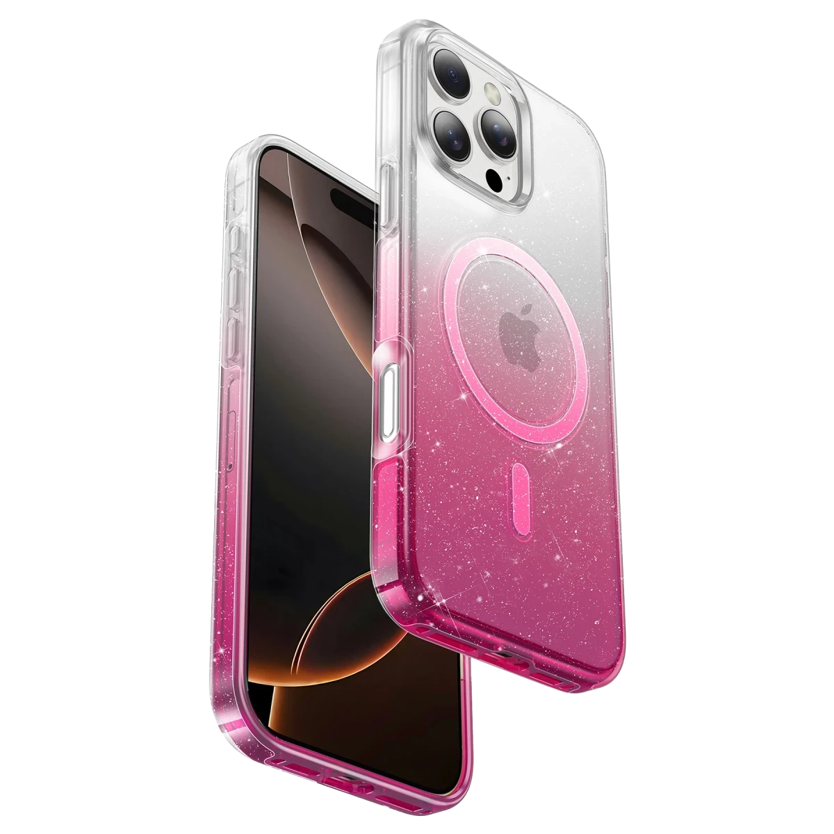 Keephone Apple iPhone 16 Pro Max Lillian Simli Magsafe Kılıf - Pembe