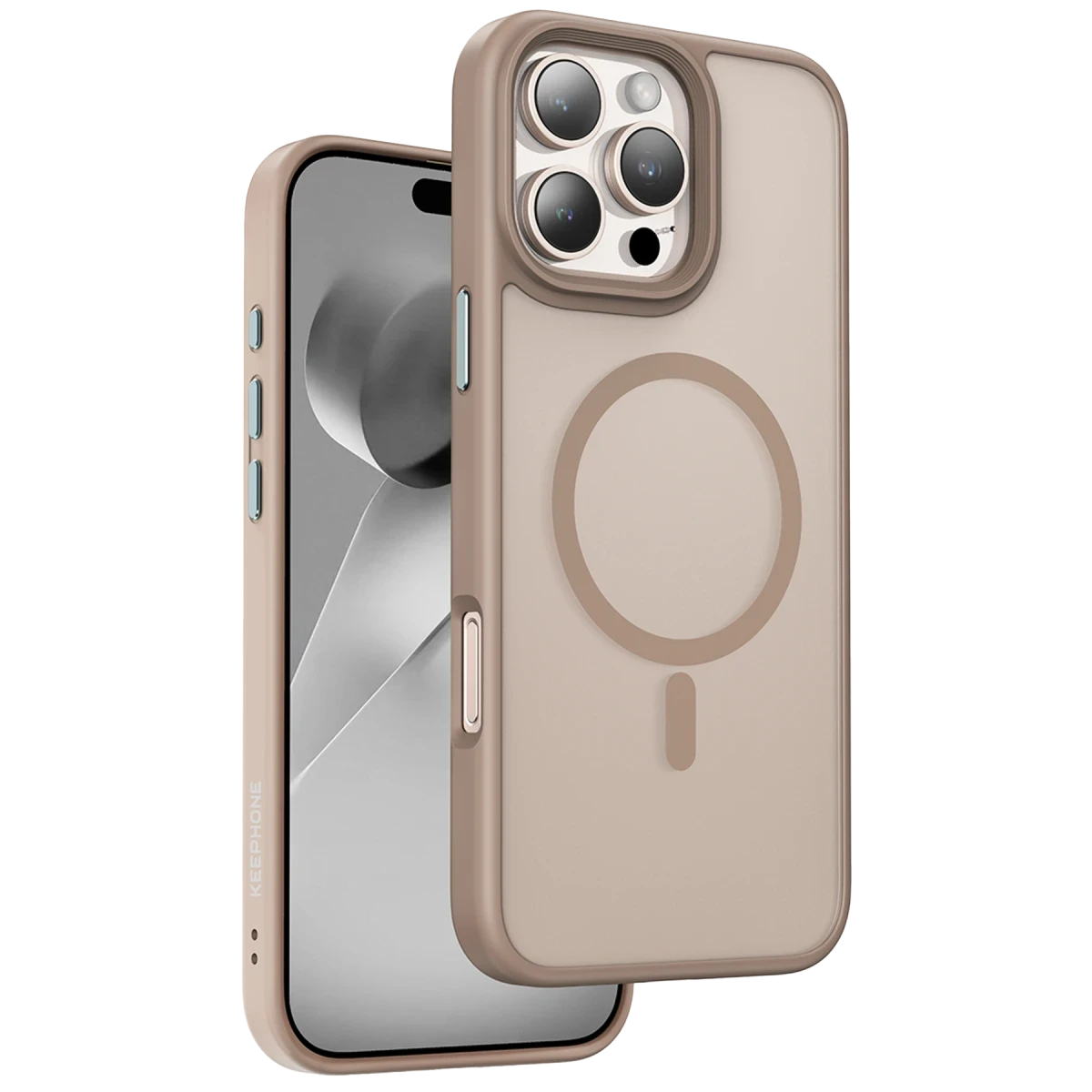 Keephone Apple iPhone 16 Pro Max Mago Pro Magsafe Kılıf - Çöl Titanyum