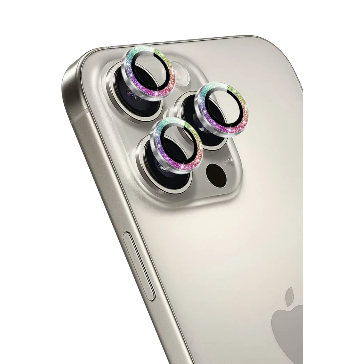 Keephone iPhone 16 Pro Max Maria Simli Kamera Lens Koruyucu - Rainbow