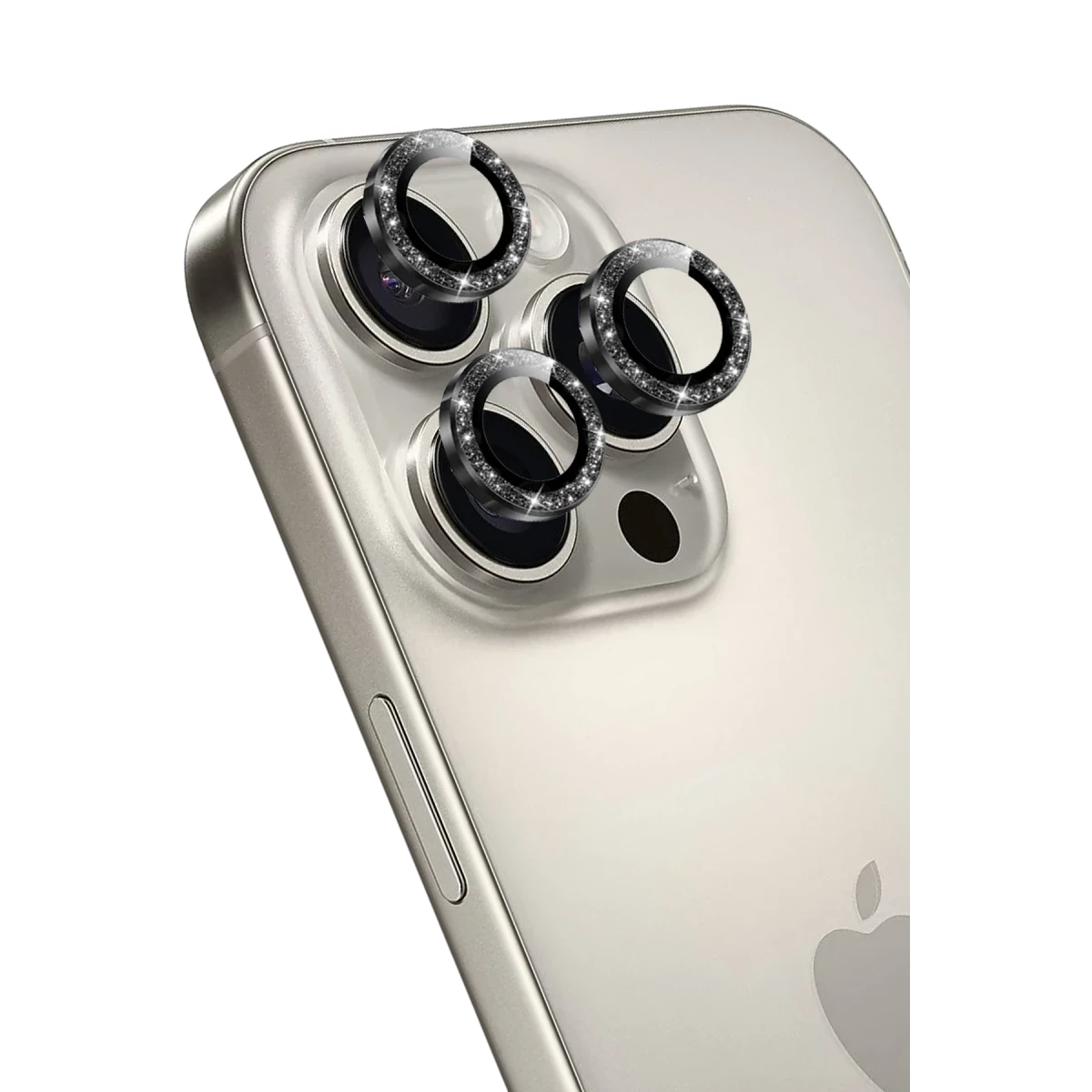 Keephone iPhone 16 Pro Max Maria Simli Kamera Lens Koruyucu - Siyah