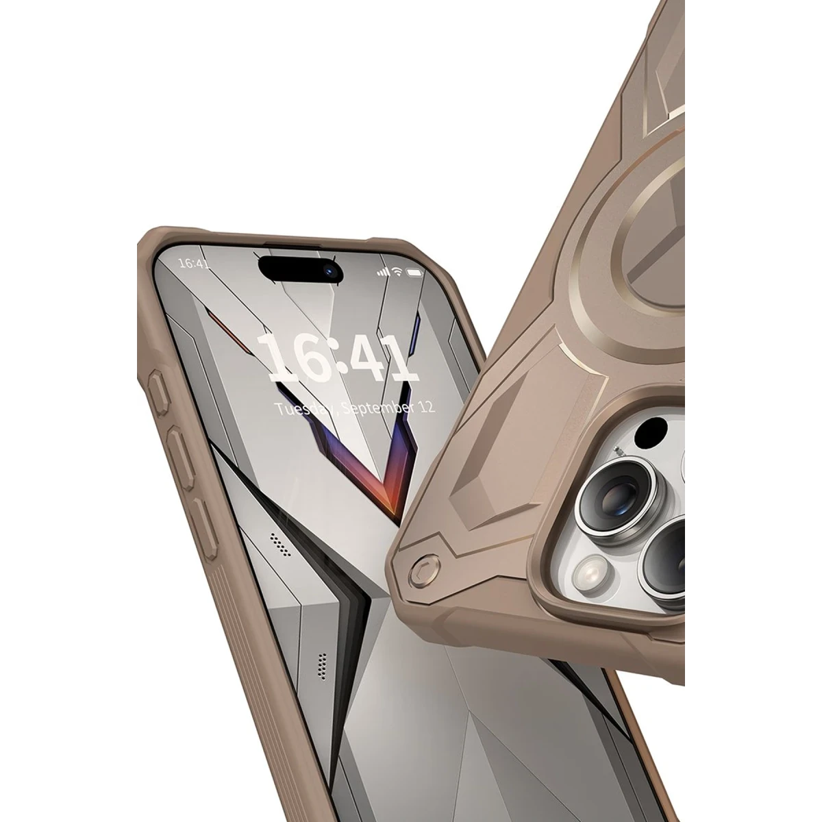 Keephone iPhone 16 Pro Max Monarch Magsafe Kılıf - Çöl Titanyum
