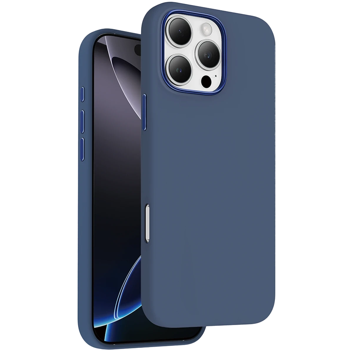 Keephone Apple iPhone 16 Pro Max Rosana Silikon Kılıf - Mavi