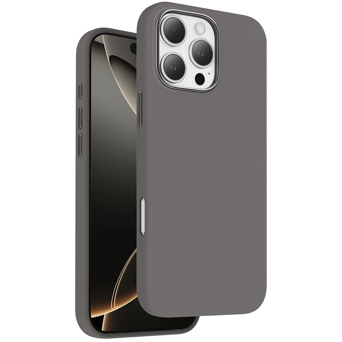 Keephone Apple iPhone 16 Pro Max Rosana Silikon Kılıf - Natural Titanyum