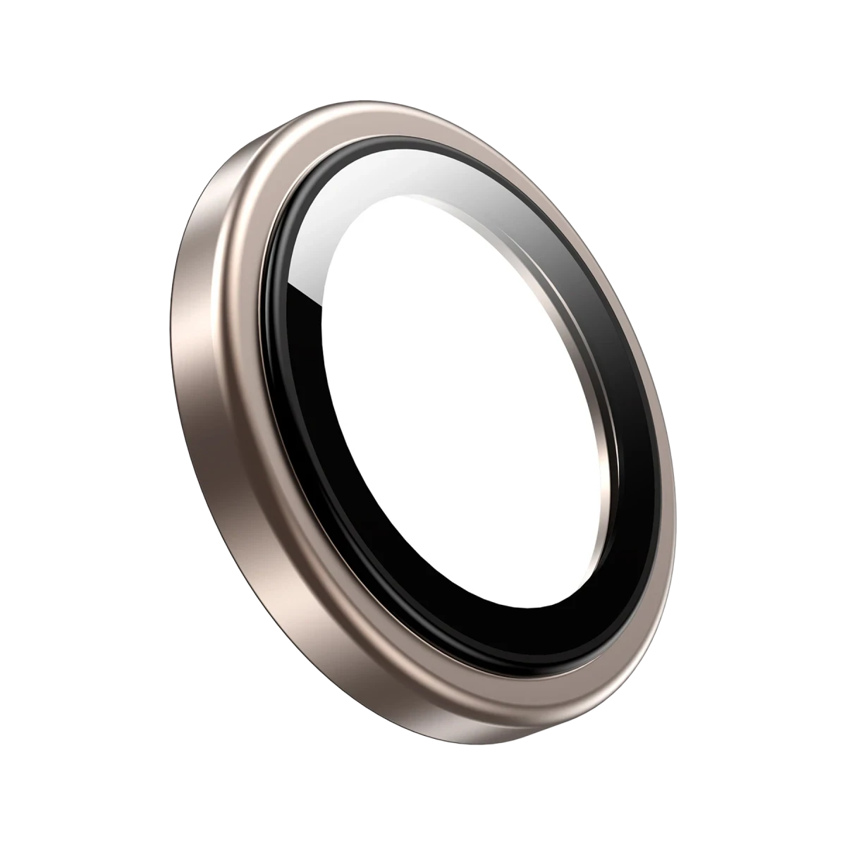 Keephone iPhone 16 Pro Max Silikon Metal Kamera Lens Koruyucu - Çöl Titanyum