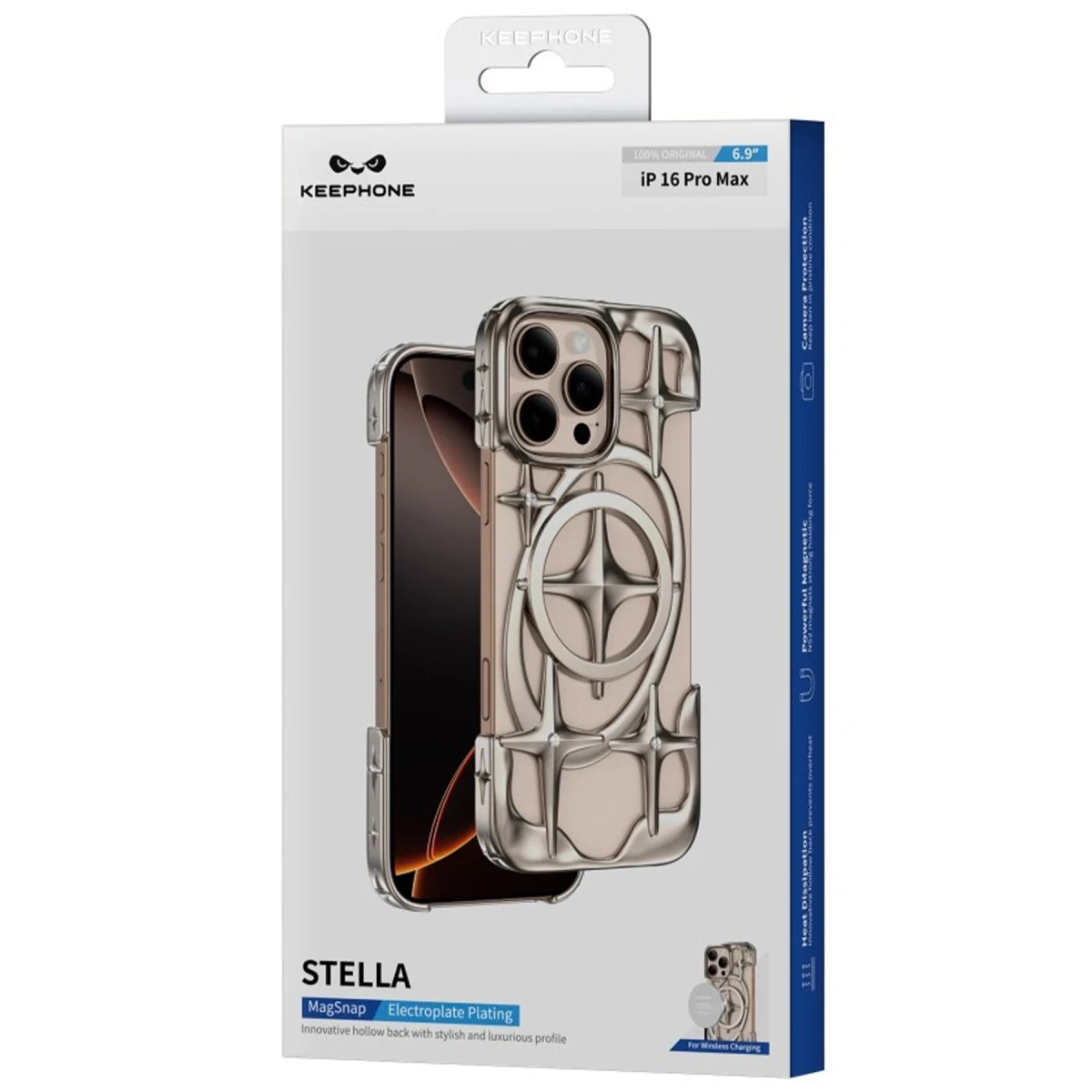 Keephone Apple iPhone 16 Pro Max Stella Magsafe Kılıf - Beyaz