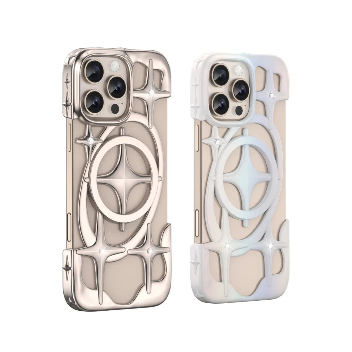 Keephone Apple iPhone 16 Pro Max Stella Magsafe Kılıf - Gold