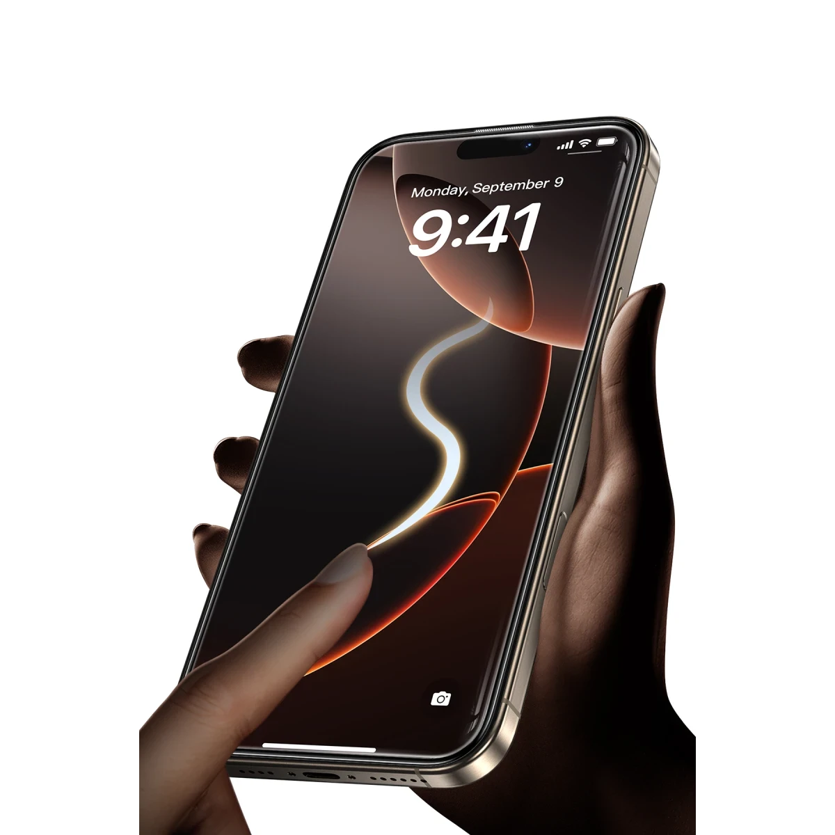 Keephone Apple iPhone 16 Pro Max UltraCurve HD 3D Cam Ekran Koruyucu - Siyah