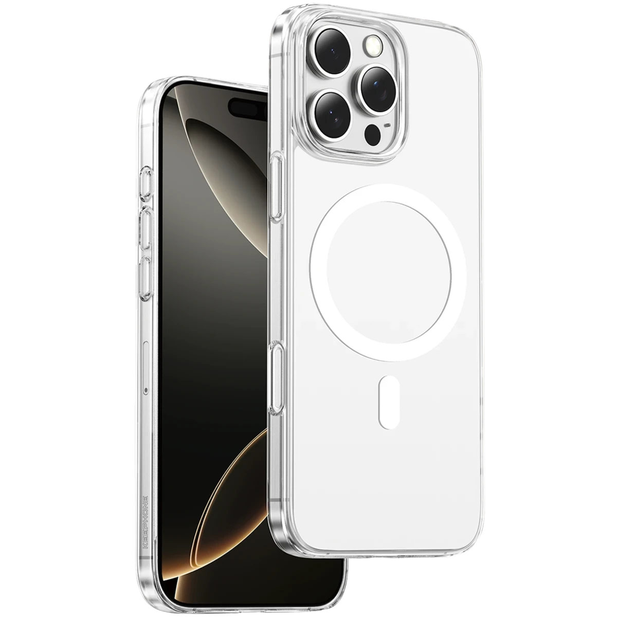 Keephone iPhone 16 Pro Max X-Crystal Slim Magsafe Kılıf - Şeffaf