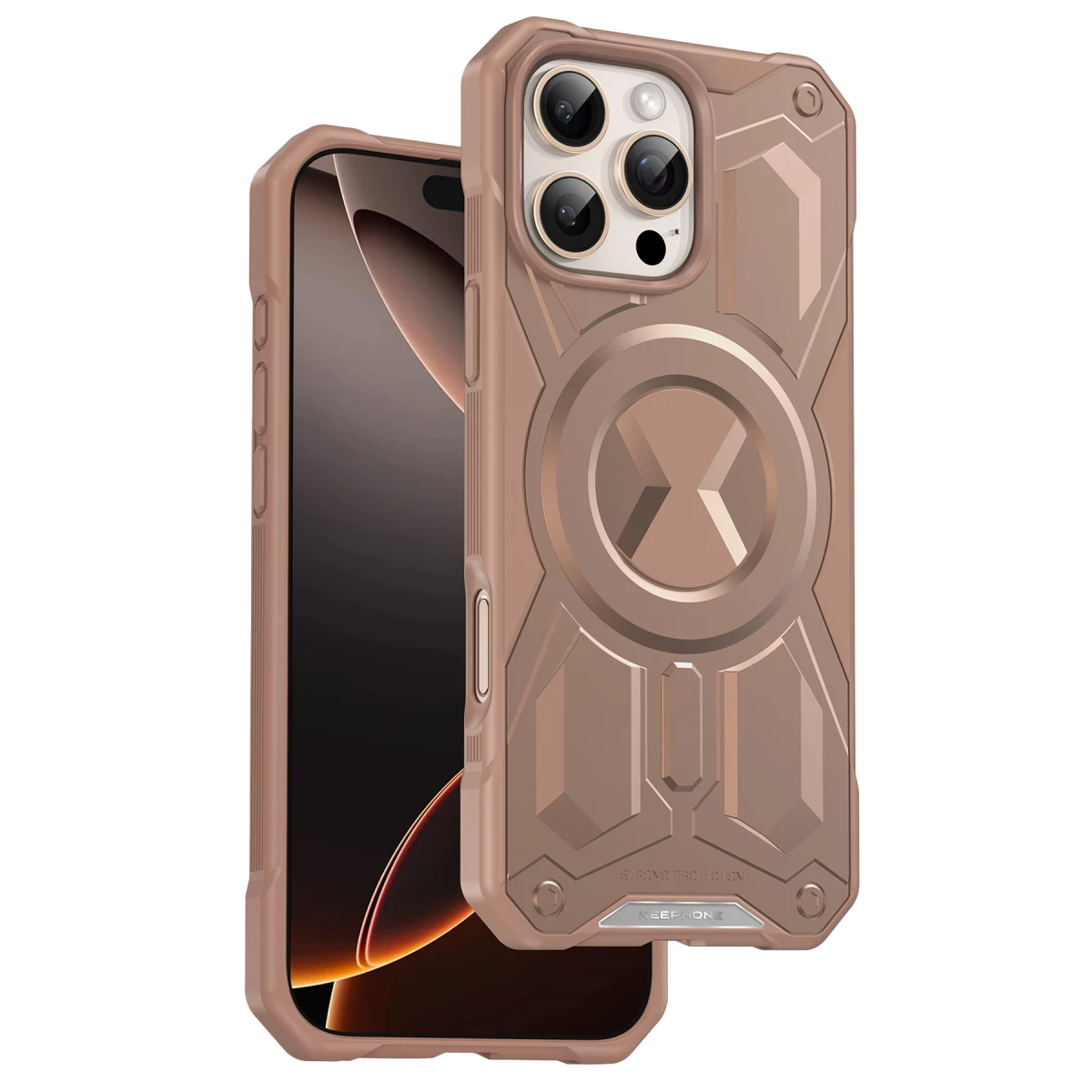 Keephone iPhone 16 Pro Monarch Magsafe Kılıf - Çöl Titanyum