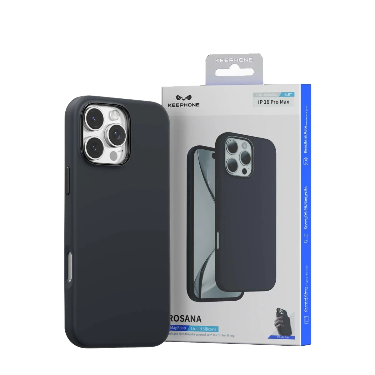 Keephone iPhone 16 Pro Rosana Silikon Kılıf - Natural Titanyum
