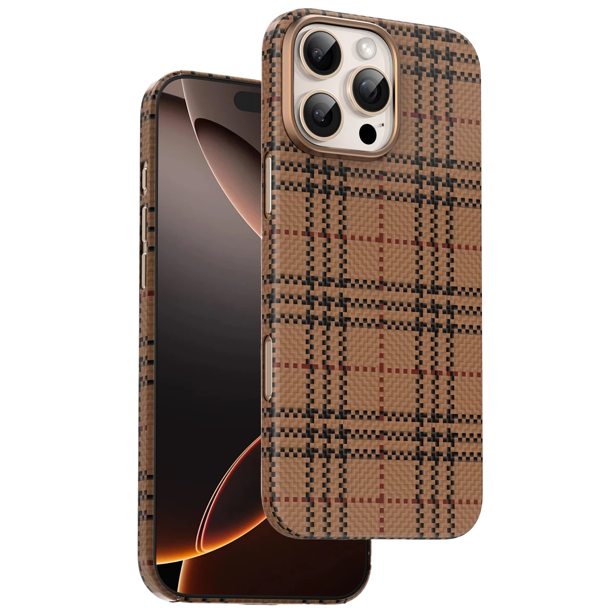 Keephone Apple iPhone 16 Pro Scots Kevlar Magsafe Kılıf - Çöl Titanyum