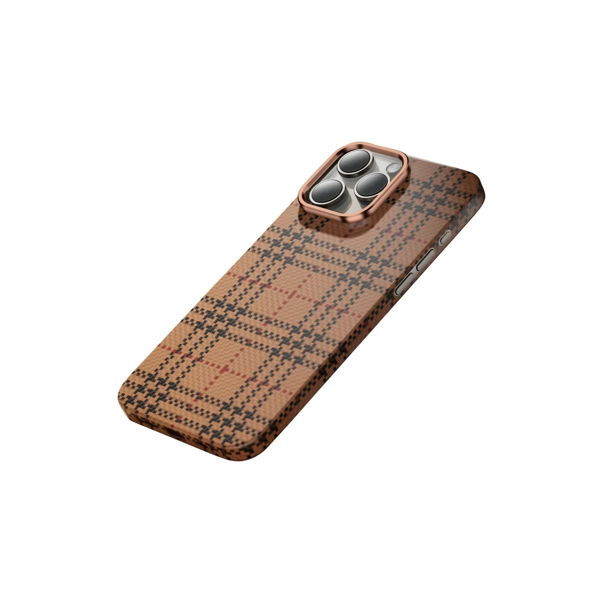Keephone Apple iPhone 16 Pro Scots Kevlar Magsafe Kılıf - Çöl Titanyum