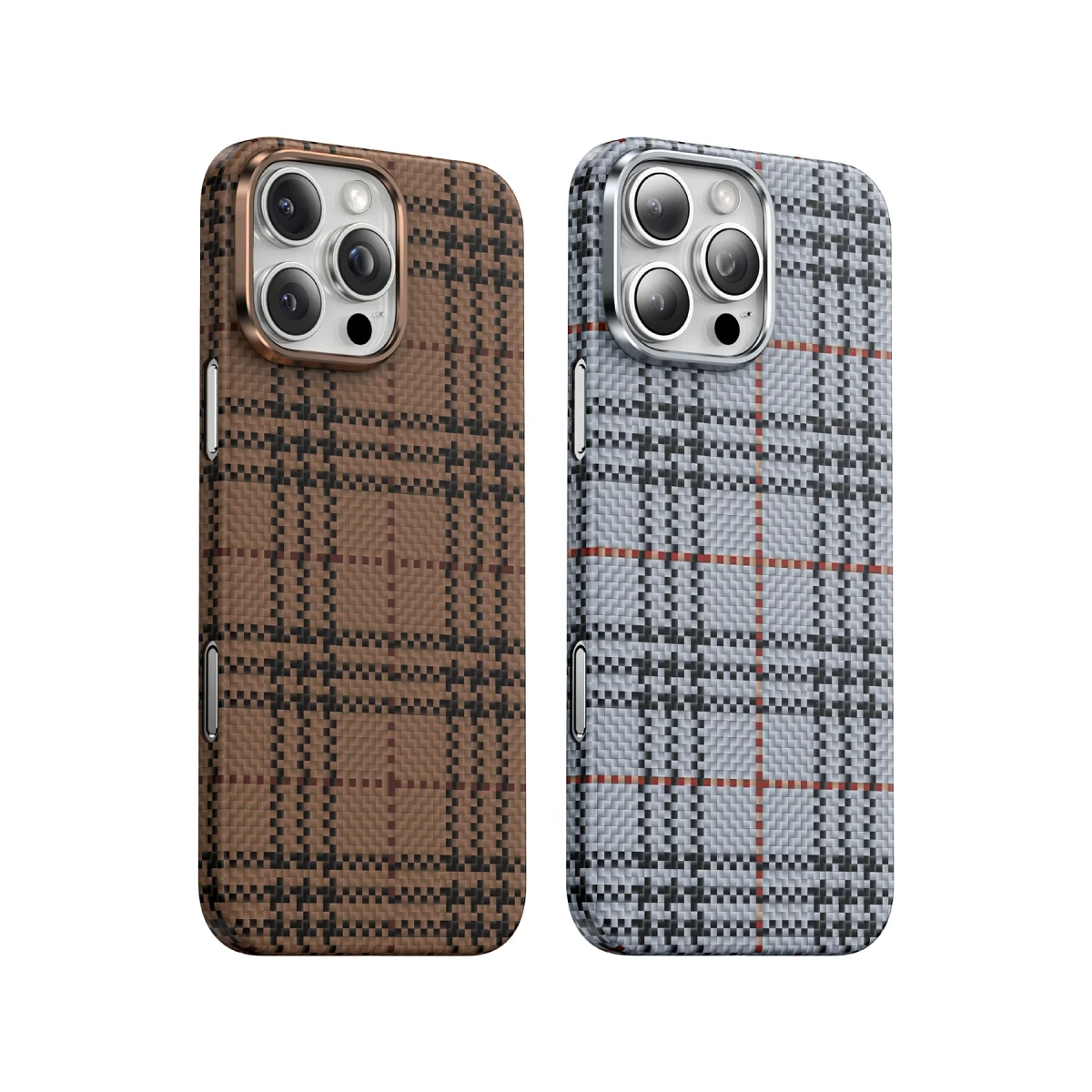 Keephone iPhone 16 Pro Scots Kevlar Magsafe Kılıf - Natural Grey