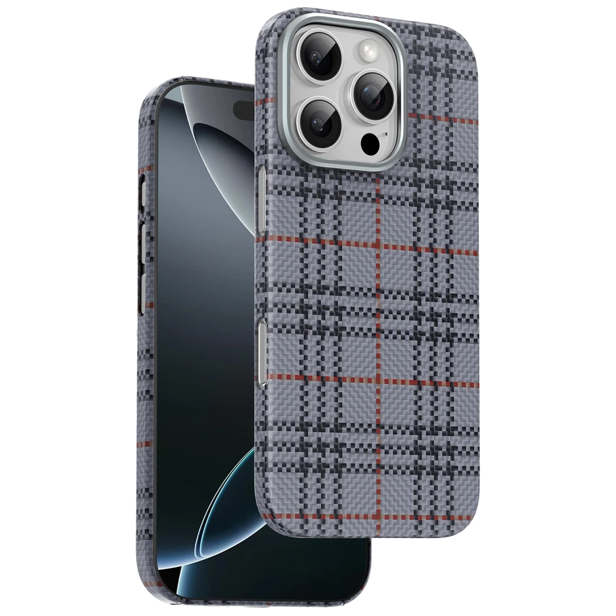Keephone Apple iPhone 16 Pro Scots Kevlar Magsafe Kılıf - Natural Grey