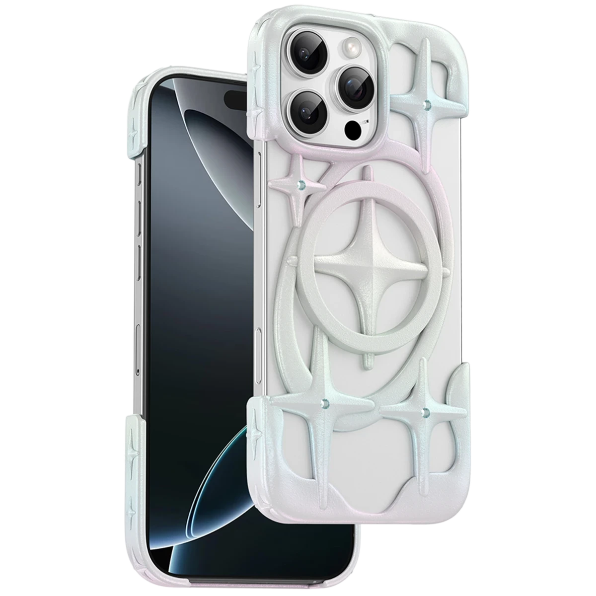Keephone Apple iPhone 16 Pro Stella Magsafe Kılıf - Beyaz