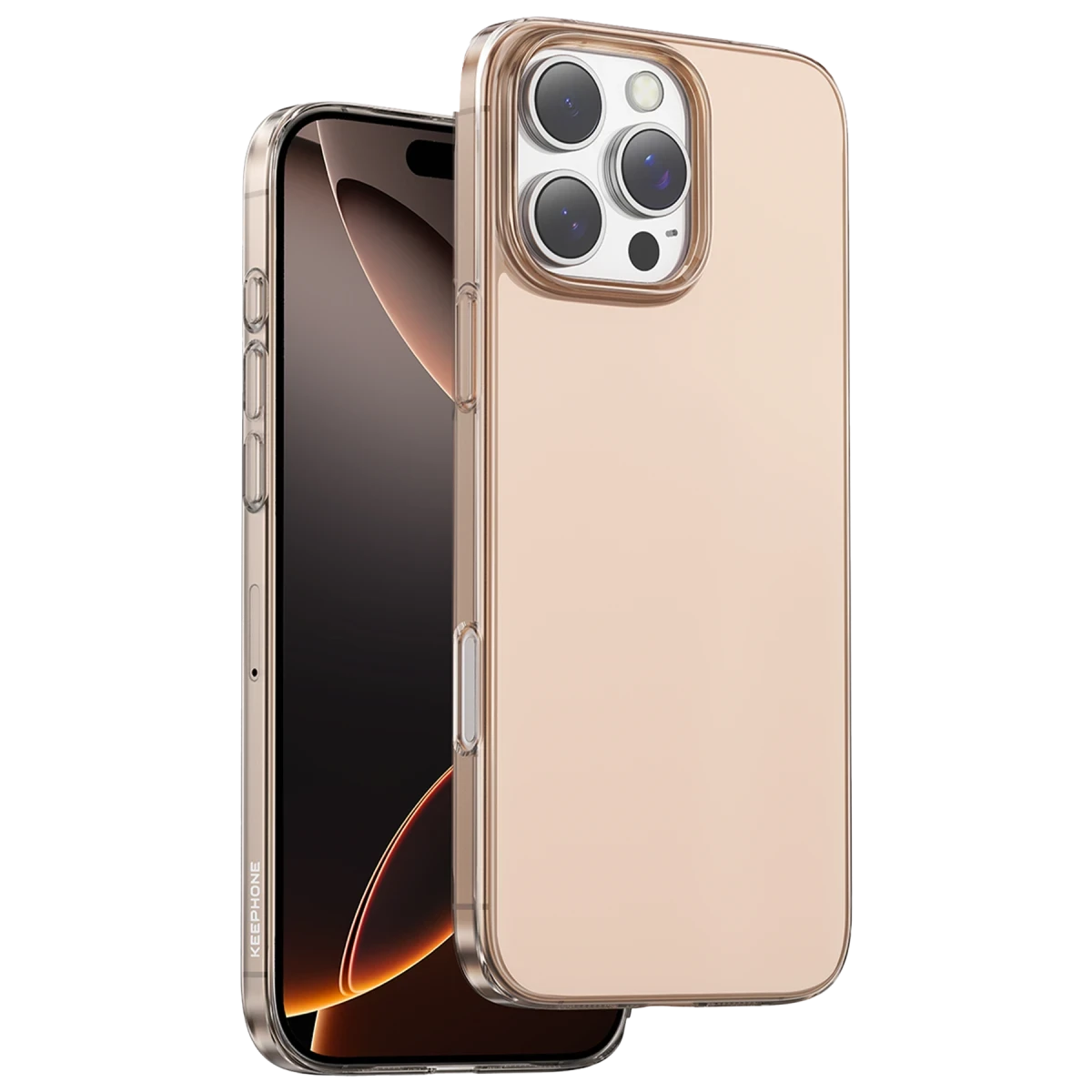 Keephone Apple iPhone 16 Pro X-Crystal Slim Kılıf - Çöl Titanyum