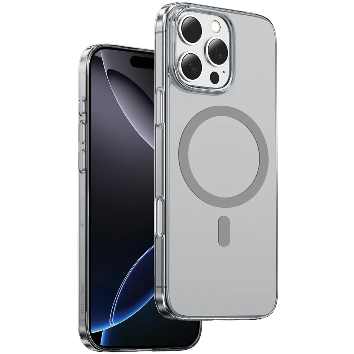 Keephone iPhone 16 Pro X-Crystal Slim Magsafe Kılıf - Natural Grey