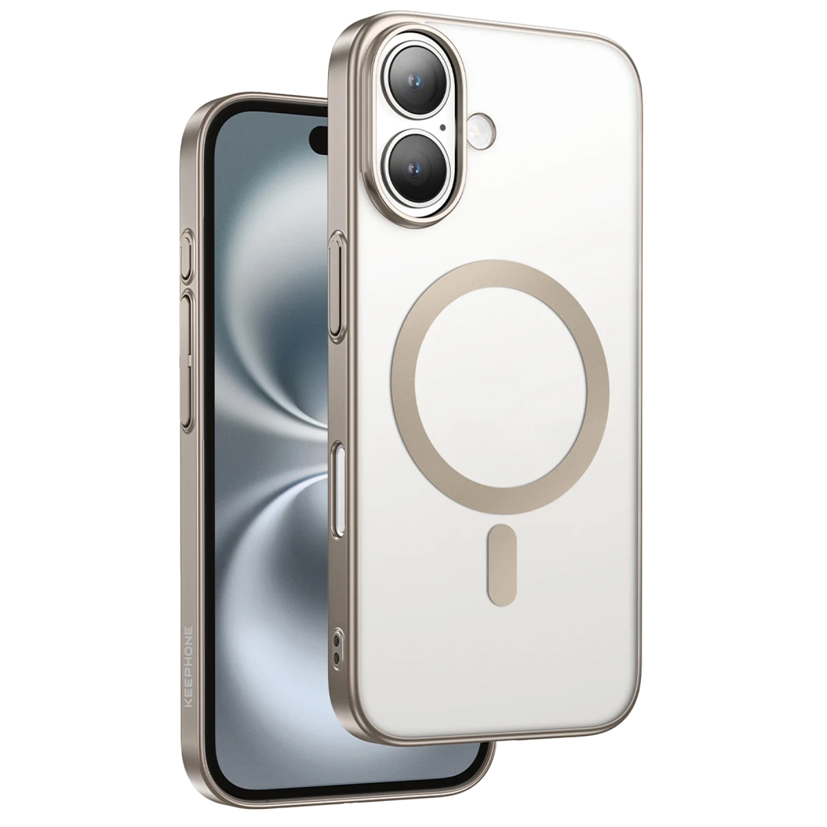 Keephone iPhone 16 Skingrip Magsafe Kılıf - Natural Titanyum