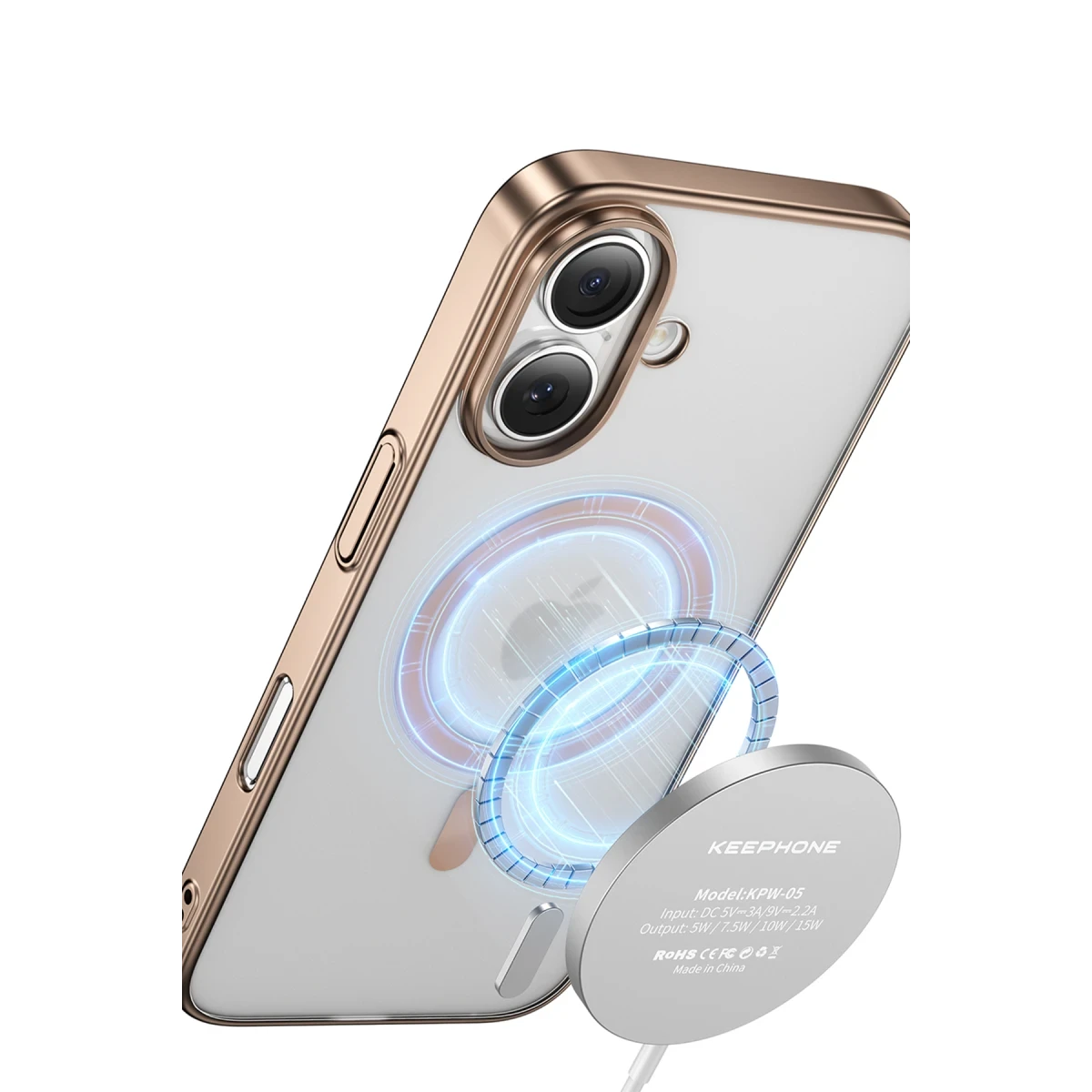 Keephone Apple iPhone 16 Skingrip Magsafe Kılıf - Siyah Titanyum