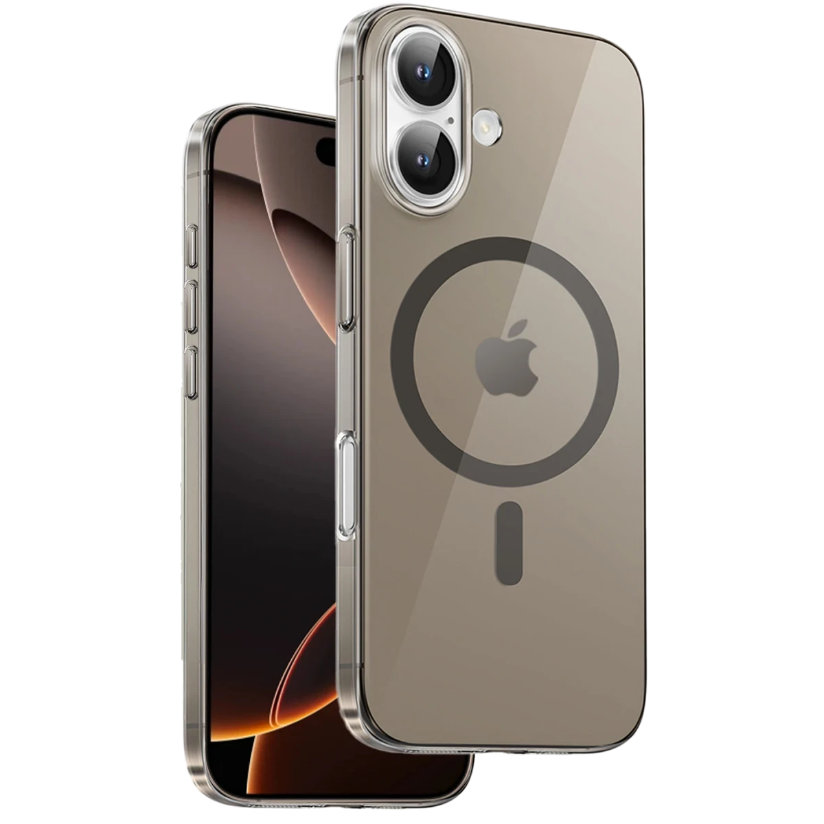 Keephone Apple iPhone 16 X-Crystal Slim Magsafe Kılıf - Natural Titanyum