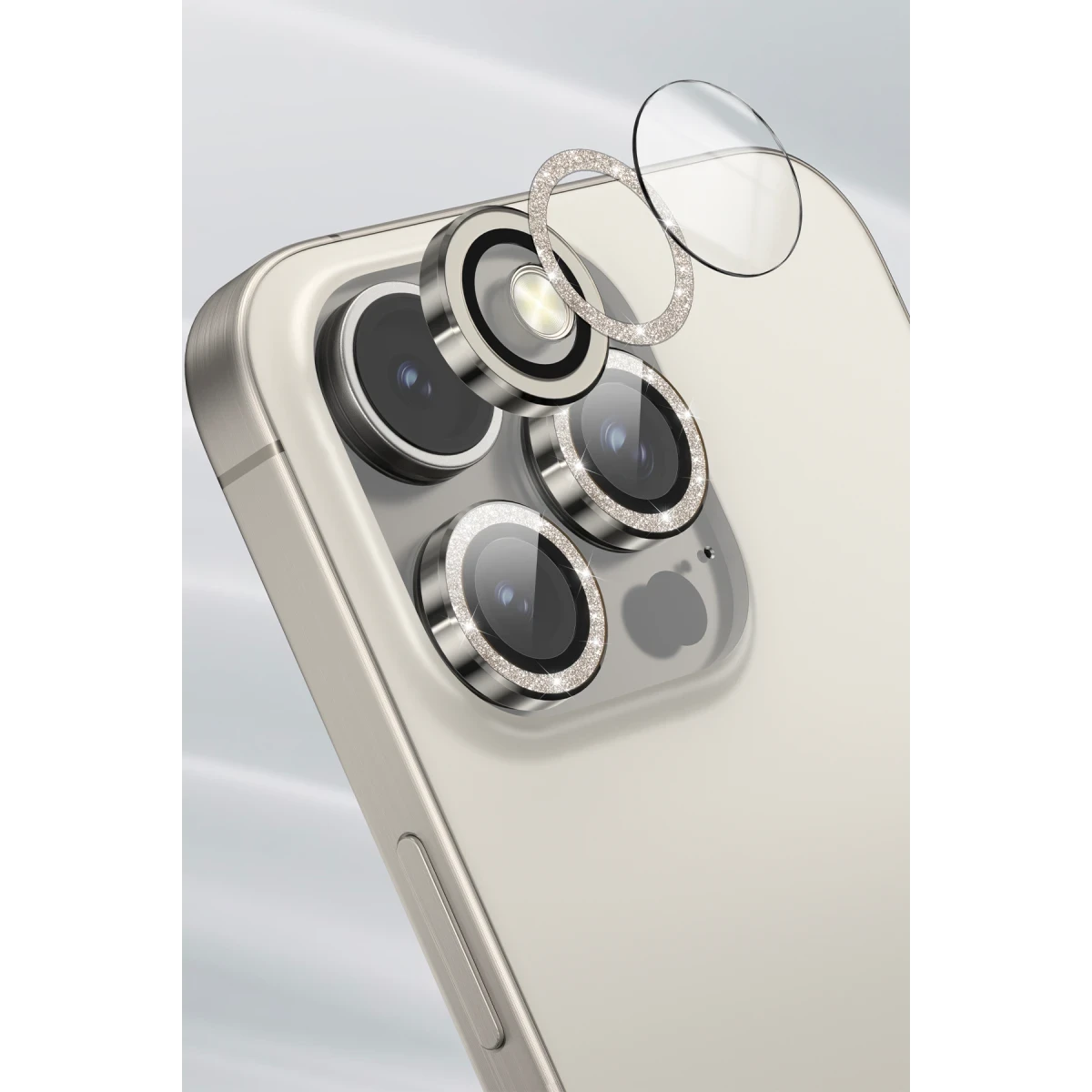 Keephone iPhone 17 Air Maria Simli Kamera Lens Koruyucu - Gümüş