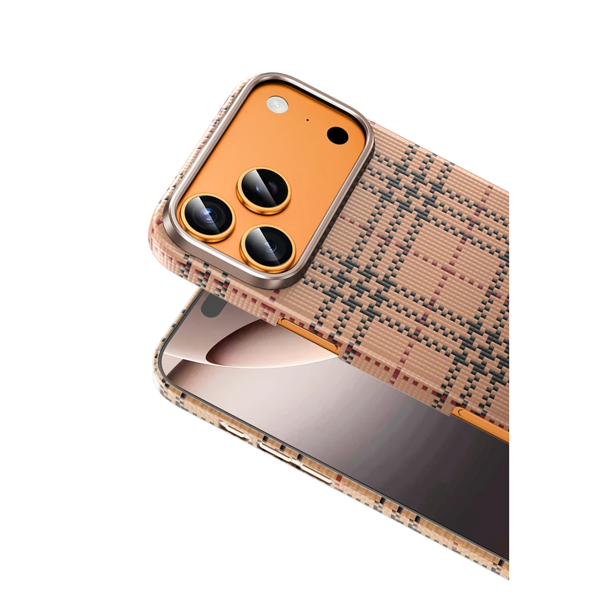 Keephone Apple iPhone 17 Pro Max Scots Kevlar Magsafe Kılıf - Çöl Titanyum