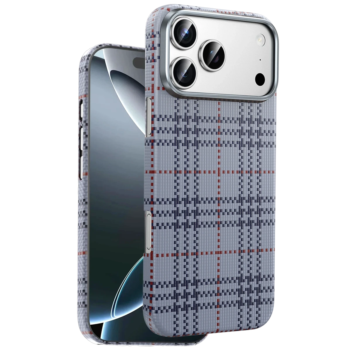 Keephone iPhone 17 Pro Max Scots Kevlar Magsafe Kılıf - Natural Grey