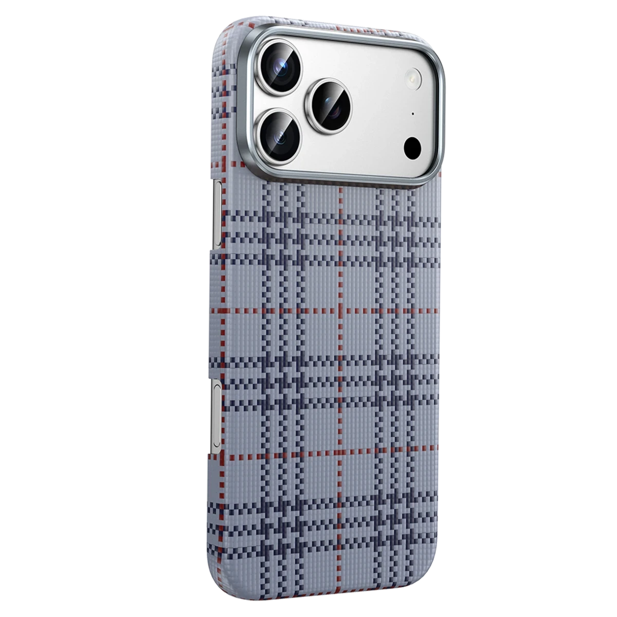 Keephone iPhone 17 Pro Scots Kevlar Magsafe Kılıf - Natural Grey
